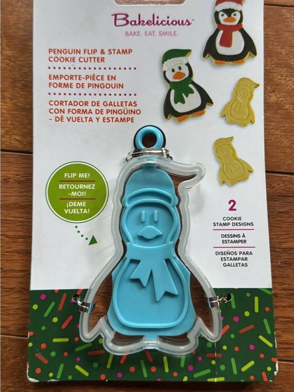 Penguin & Ugly Sweater Cookie Cutters and Stamps - Blue & Green